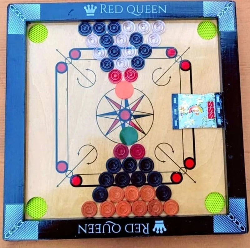 HOC Full 32 cm Carrom Board(Multicolor)