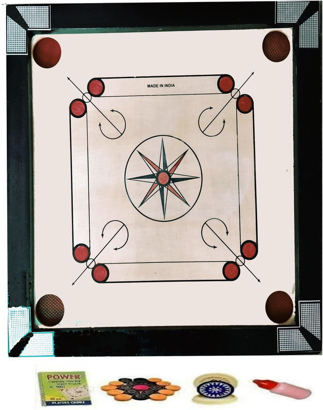 MR8 foxy small 50 cm carom with coin 50 cm Carrom Board(Multicolor)