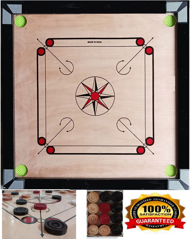 RPS 20 INCH CARROM BOARD WITH WOOD COIN SET 50.1 cm Carrom Board(Multicolor)