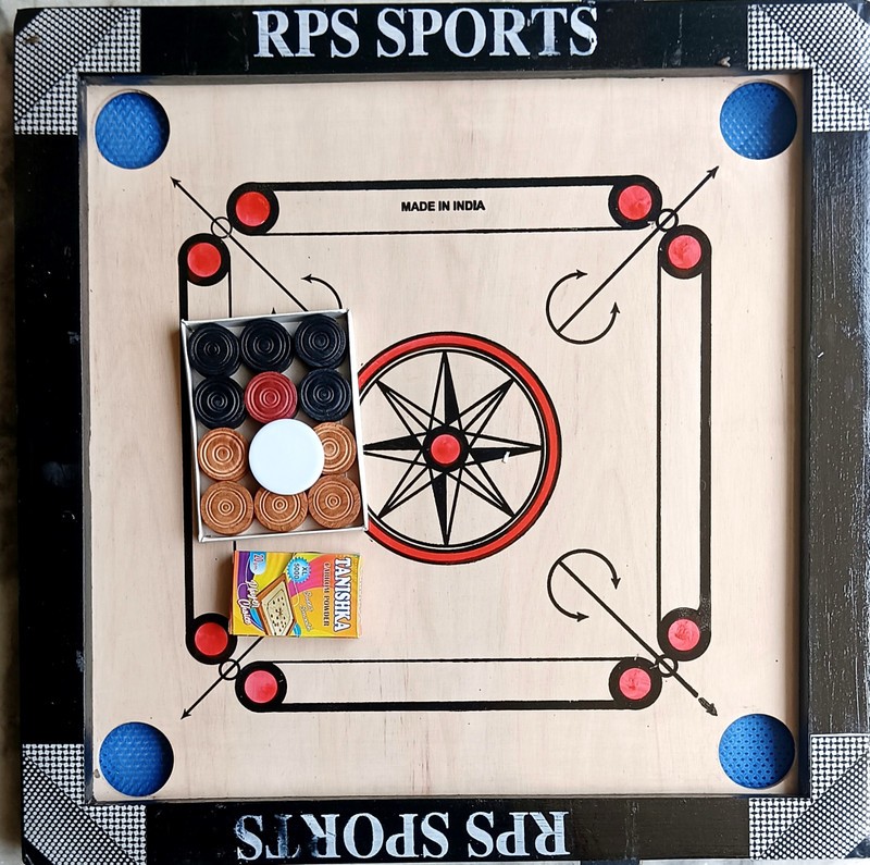 RPS Present High Quality 20 inch Carrom Board |Wood Coins| Powder 50 cm Carrom Board(Multicolor)