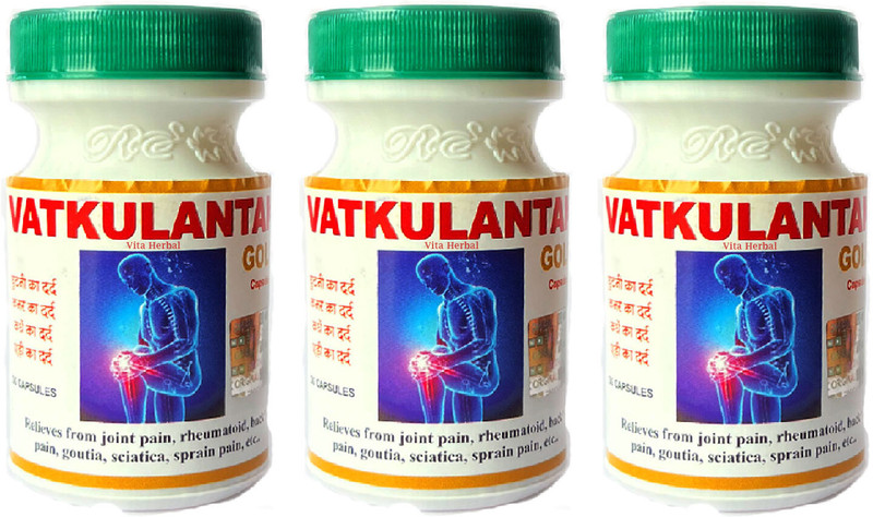 vitaherbal Ayurvedic Vatkulantak gold capsule pack of 3 Capsules(3 x 30 Units)