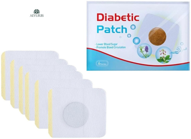AEYURBS Cooling Diabetic Patch Traditional Remedy Blood Sugar Care Plaster & Patch(6 x 1 Patches)