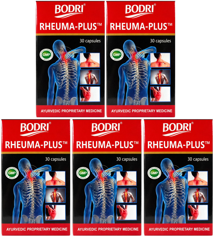 BODRI Rheuma-Plus Ayurvedic Joint Pain Relief Capsules(Pack of 5, 150 Capsules)