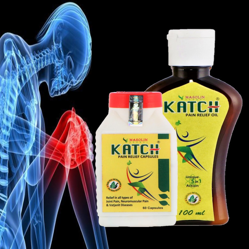 masolin KATCH AYURVEDIC JOIN PAIN RELIEF OIL 100ML & CAPSULES 60CAP Liquid(2 Units)