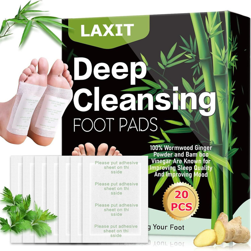 Laxit Detox Foot Pads Patch, Herbal Weight loss Patches, Sleep & Stress Relief Plaster & Patch(20 x 1 Patches)