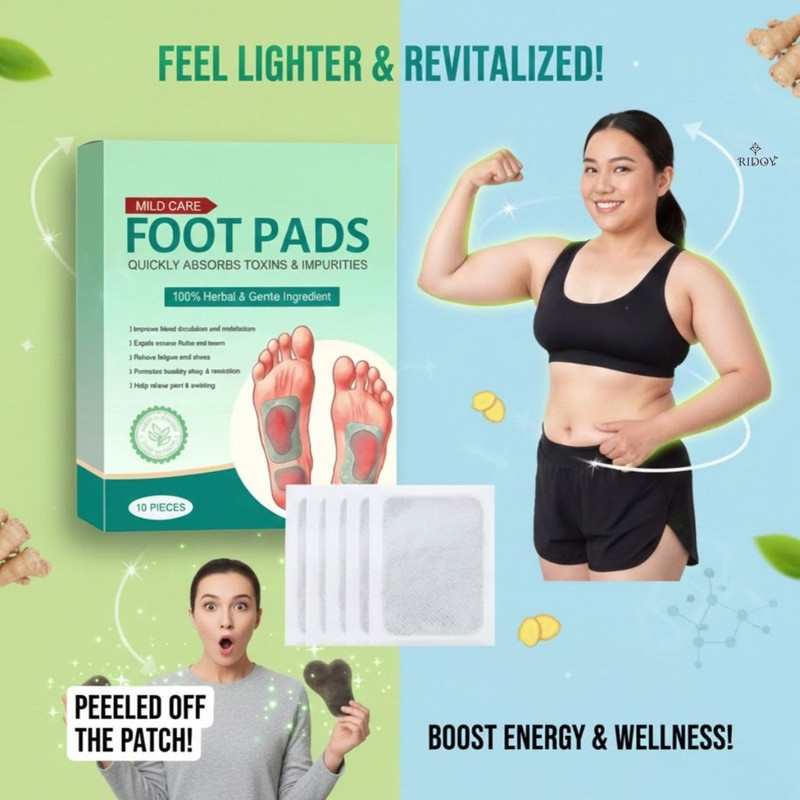 Ridoy Foot Pads | Foot Pads Weight Loss | Body Detox & Fat Breakdown For Daily Wellnes Plaster & Patch(10 Patches)