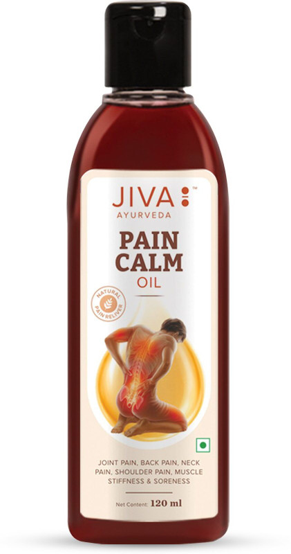 JIVA AYURVEDA Pain Calm Oil - For Relief from Joint and Muscular Pain - 120 ml - Pack of 1 Liquid(120 ml)