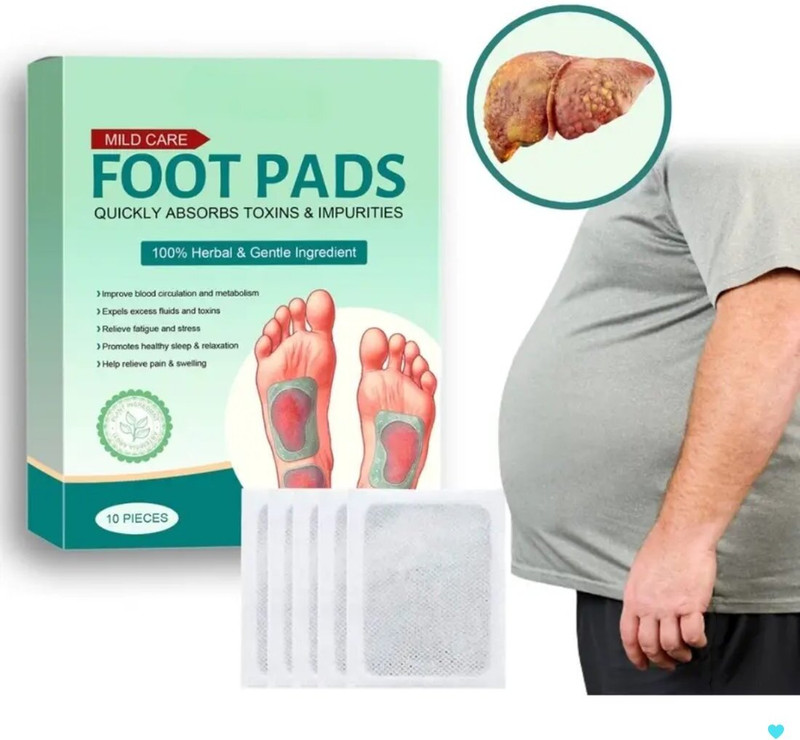 Pink Square Footpath | Herbal Foot Detox Pads For Relaxation Care Plaster & Patch(10 x 1 Patches)