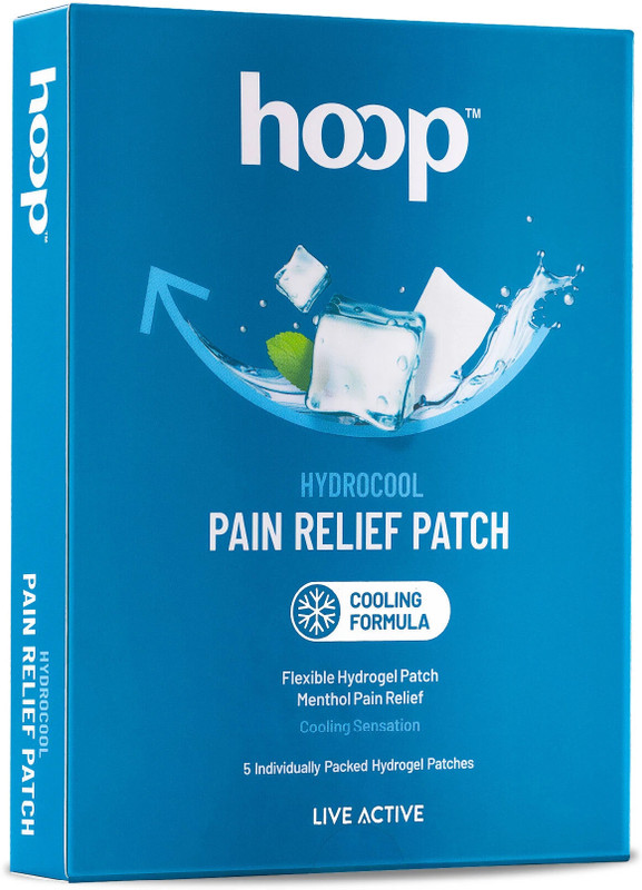 Hoop Pain Relief Patch-Cooling Hydrogel Patches for Back, Knee, Muscle, Joint Plaster & Patch(5 Patches)