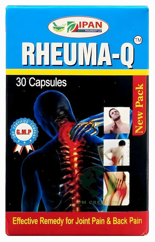 Rheuma-Q 100% AYURVEDIC CAPSULE FOR PAIN RELIEF PACK OF 4 Capsules(4 x 30 Units)