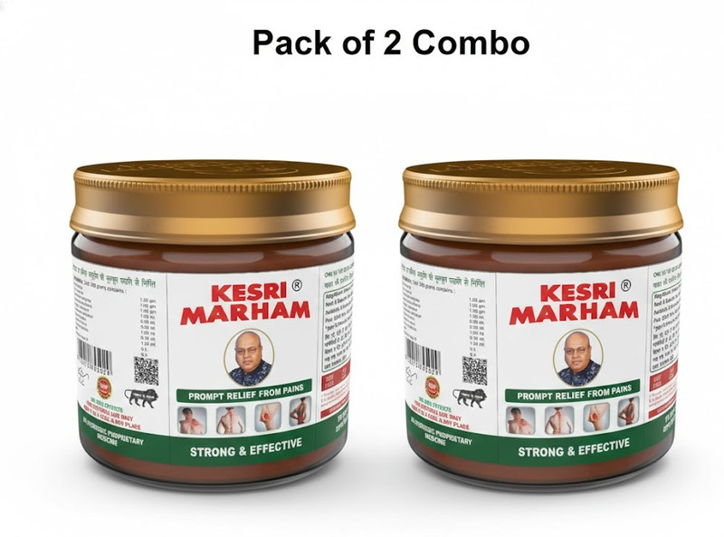 Kesri Marham –12g | Strong & Effective for Joint, Back, Knee, and Shoulder Pain Relief Balm(2 x 12 g)
