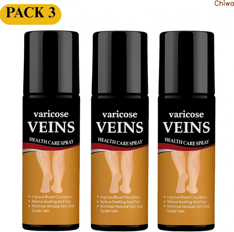 CHIWA vericose veins spray daily soothing blend restores pain free mobility Spray(3 x 100 ml)