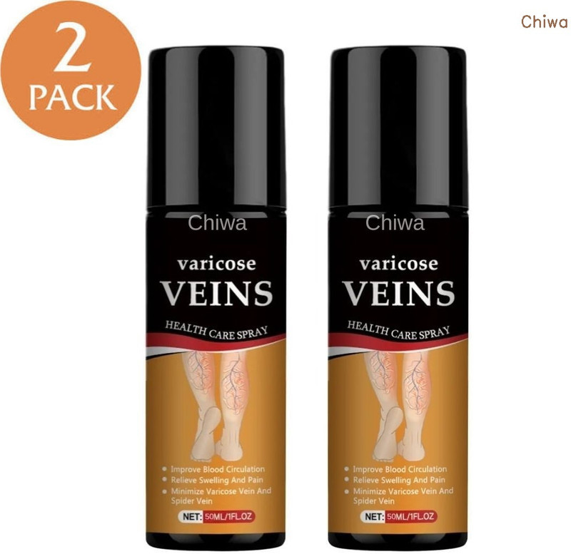 CHIWA Herbal Varicose Veins Spray For Instant Soothe and Walking Ease Liquid(2 x 100 ml)