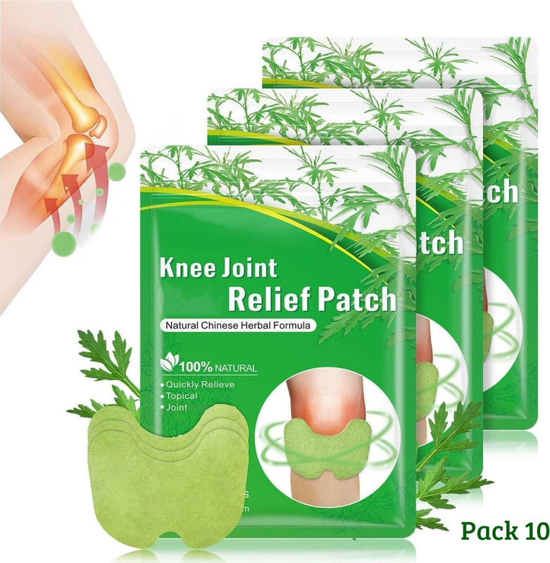 ODDEVEN Natural Knee Pain Relief with Herbal Wormwood Patch Plaster & Patch(10 x 10 g)