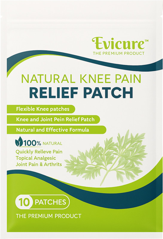 EVICURE Fast Action KNEE Patch for Instant Joint Pain & Knee Pain -(10 Patches) Plaster & Patch(4 x 50 g)