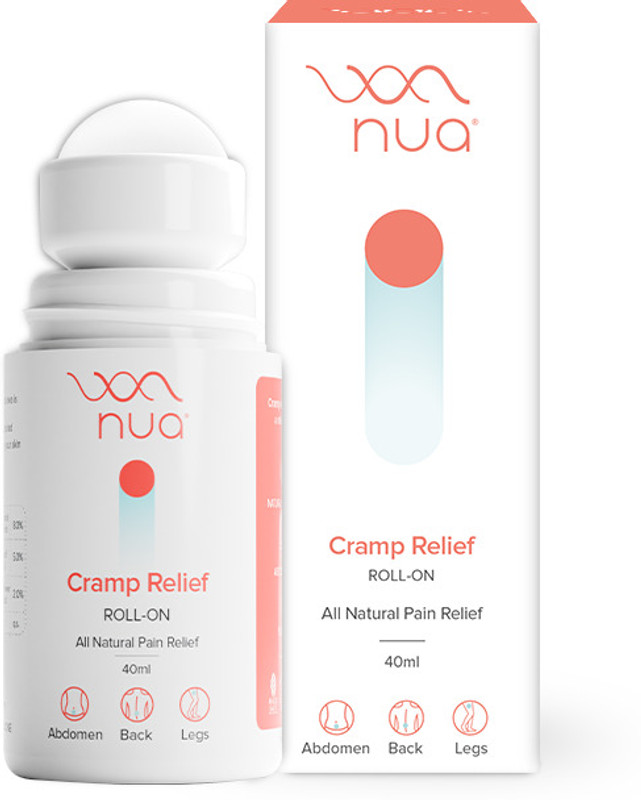 Nua Cramp Relief Roll-On| Quick Relief | For Abdomen, Back and Leg Pain Liquid(40 ml)