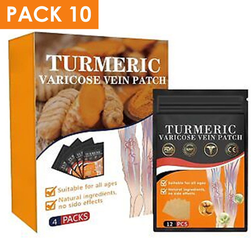 vvqvv Turmeric Varicose Vein Patch Effective Varicose Veins Relief Plaster & Patch Plaster & Patch(10 x 10 g)