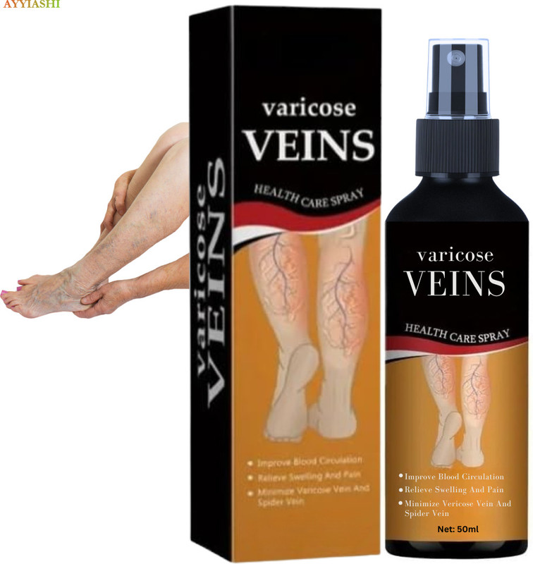 AYYIASHI Varicose Veins Spray Natural Safe Formula Everyday Liquid(50 ml)