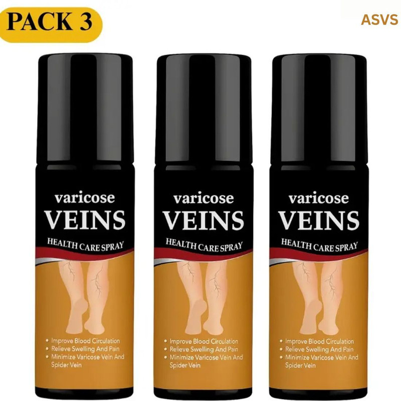 ASVS vericose veins spray secure relief spray restores swelling free lifestyle Spray Liquid(3 x 100 ml)