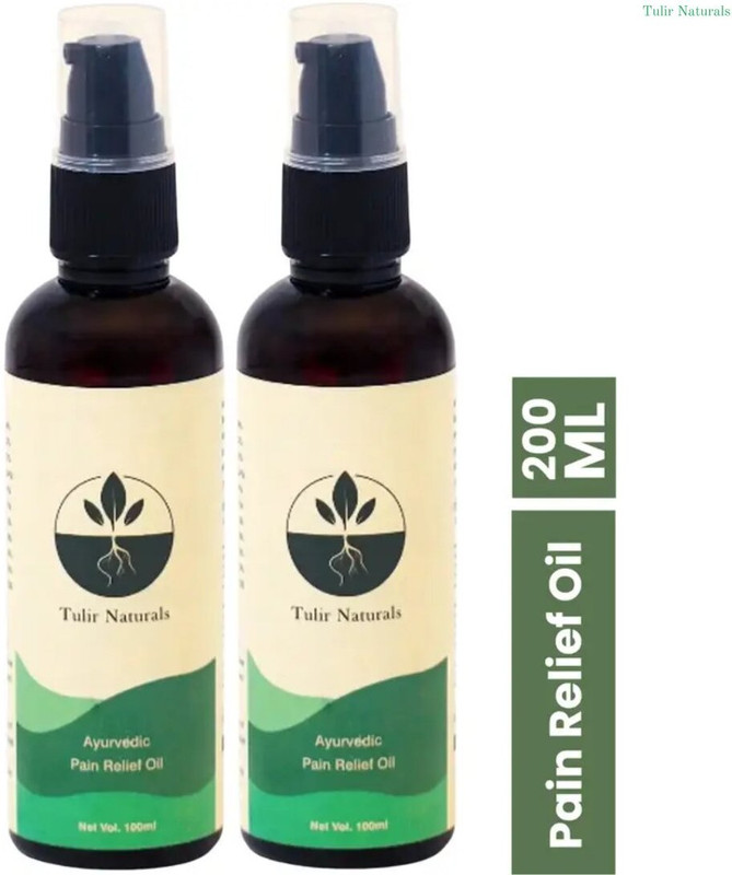 Tulir Naturals Pain Oil | Herbal Oil for Knee and Back Pain Liquid(2 x 100 ml)