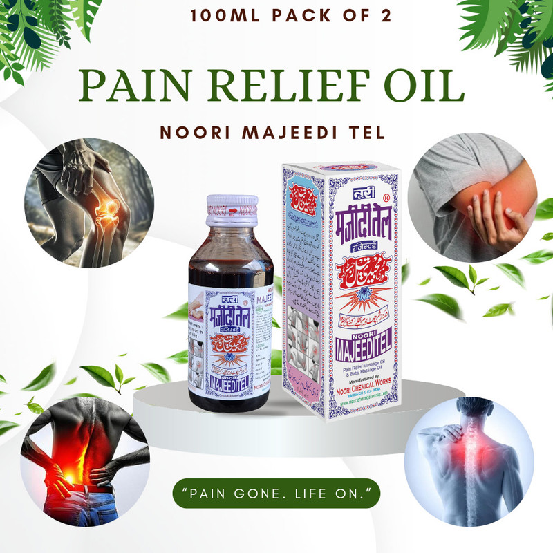 Noori Majeedi Tel Pain Relief Massage Oil 100 ML Pack Of 2 Liquid(2 x 50 ml)