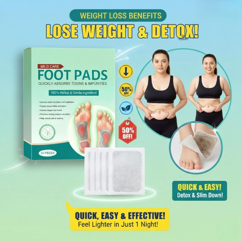 Ridoy Foot Pads Weight Loss | Foot Pads | Latest | Relieves Heaviness & Fatigue For Fo Plaster & Patch(10 Patches)