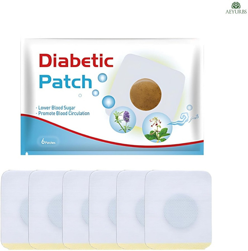 AEYURBS Sugar Control Patches Natural Sugar Stability Balance Foot Pad Plaster & Patch(6 x 1 Patches)