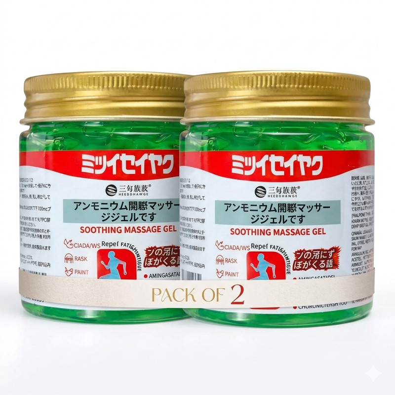 APEIX Japanese Green Massage Gel Fast Pain Relief Joint Muscle Herbal Gel Pack Of 2 Gel(2 x 100 g)