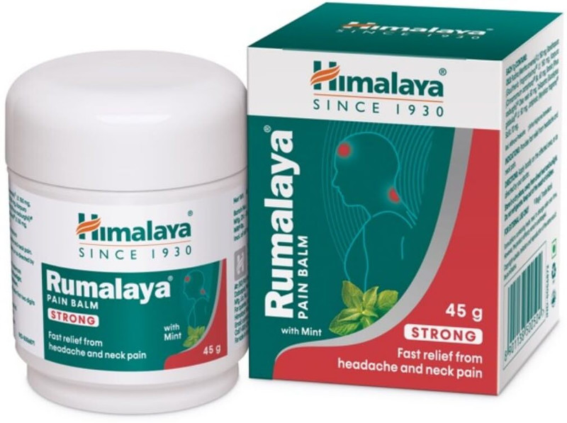 HIMALAYA New Rumalaya Pain Balm | Fast Relief From Headache And Neck Pain Ayurvedic Balm(45 g)