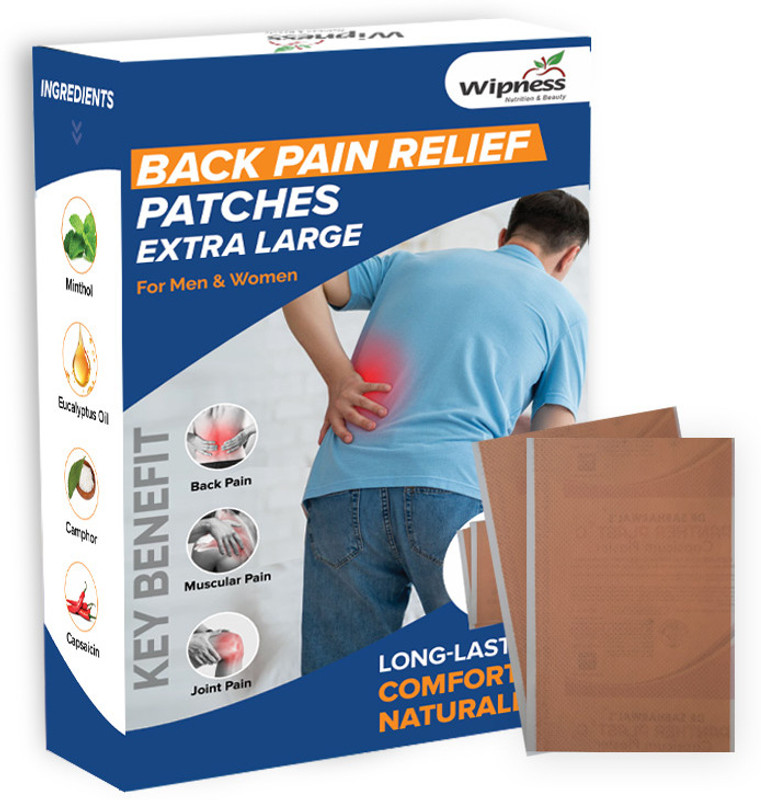WIPNESS Back Pain Relief Patches For Muscular Pain & Joint Pain - For Men & Women, 5 Pc Plaster & Patch(5 x 20 g)