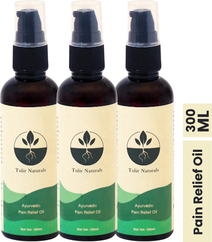 Tulir Naturals Pain Oil, 100% Pure Ayurvedic Pain Relief Oil, Fast Knee & Joint Comfort Liquid(3 x 100 ml)