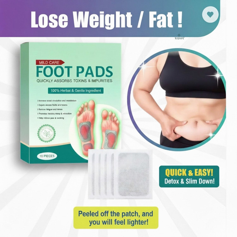 Ridoy Foot Pads | Food Pads | New | Visible Comfort Improvement For Circulation Balanc Plaster & Patch(10 Patches)