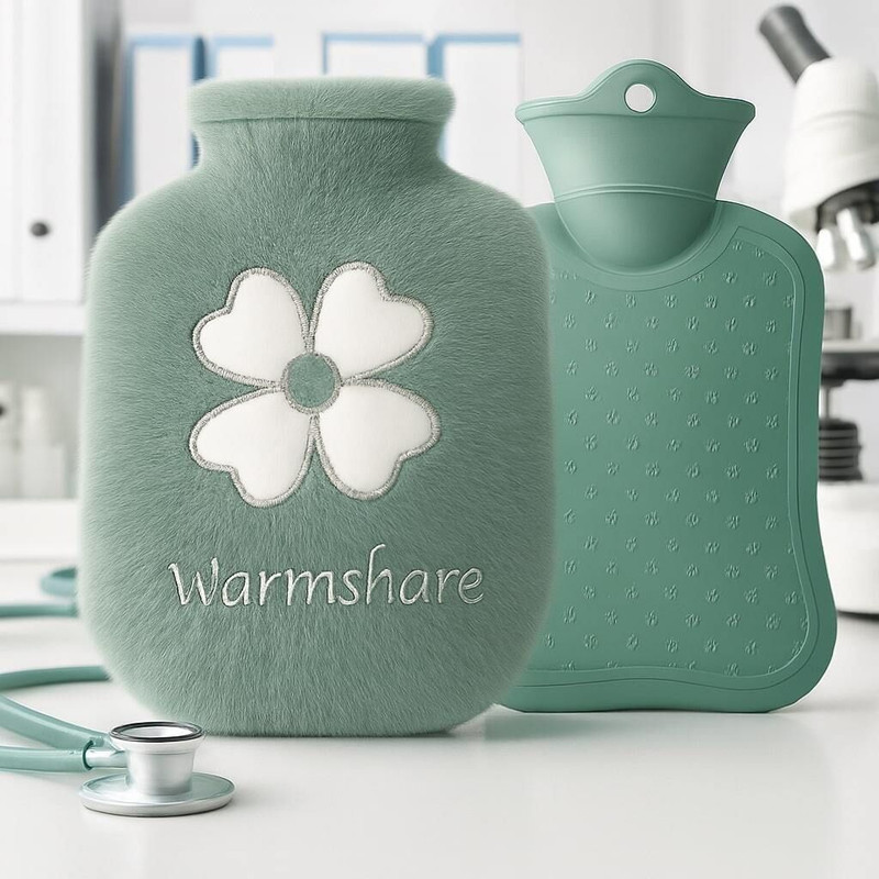 CloudTab Hot Water Bag Silicone with Soft Plush Cover for Cramps, Back Pain & Therapy Plaster & Patch(1000 ml)