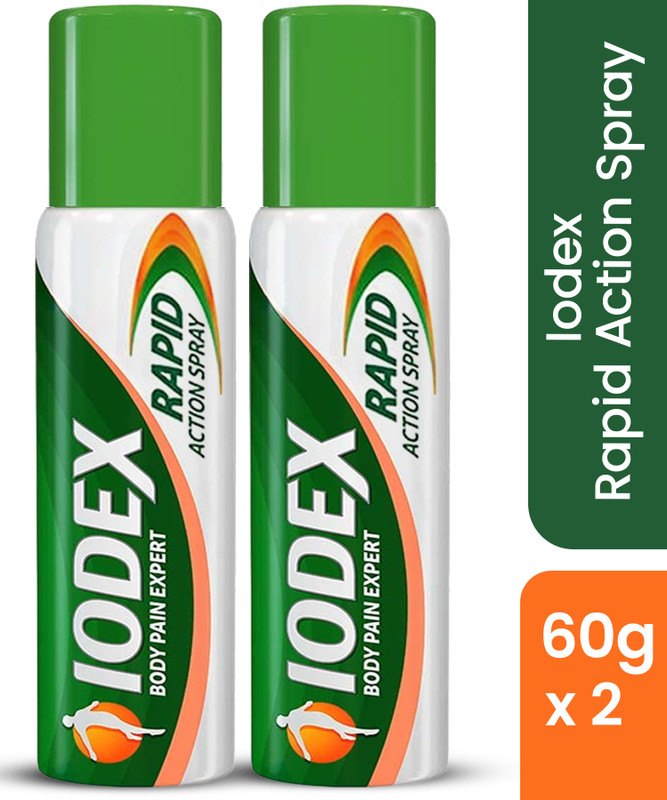 Iodex Pain Relief, Body Pain Relief, Back Pain Relief , Spray(2 x 60 g)