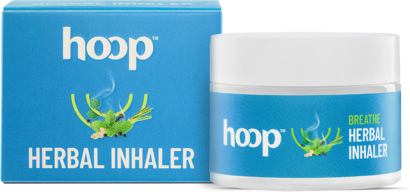 Hoop Herbal Inhaler - For Cold, Stuffy Nose, Headache, Tiredness, Nausea Discomfort Inhaler(15 g)