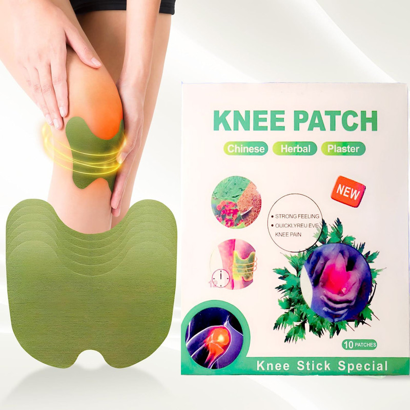 Kapmore Herbal Knee Pain Relief Patches|Instant Relief from Knee Pain Plaster & Patch(10 Patches)