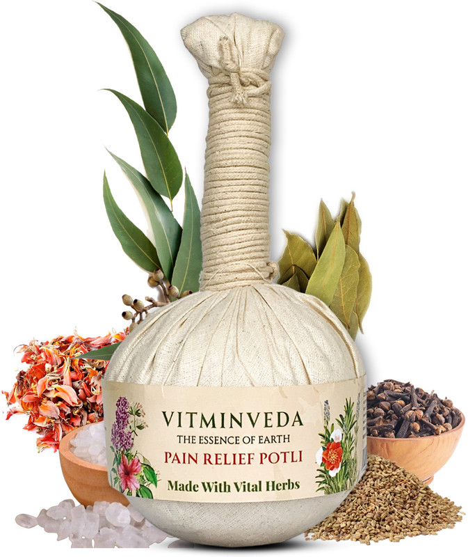 VITMINVEDA Ayurvedic Pain Relief Massager Potli for Back Pain Shoulder Pain Knee Pain Plaster & Patch(180 g)