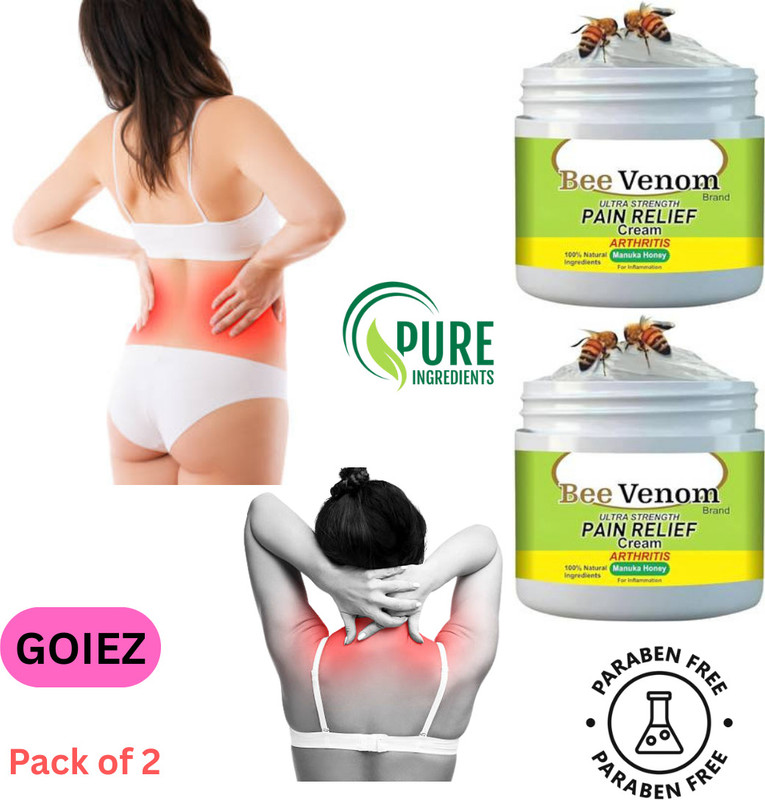 GOIEZ Bee Venom Cream For Joint And Muscle Pain Relief, Daily Use (pack Of 2) Cream(2 x 100 g)