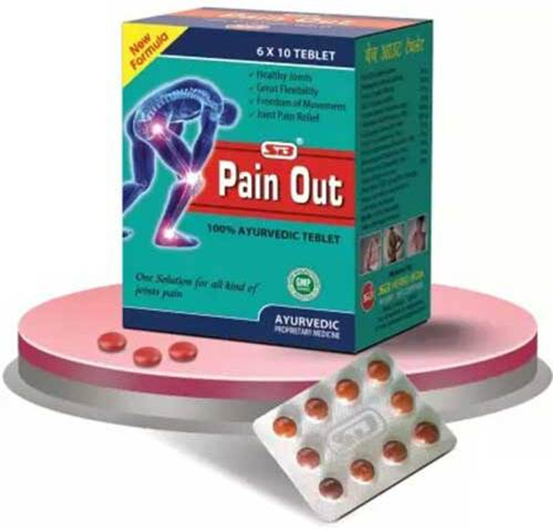 Pain out TABLET FOR HEALTHY JOINTS,GREAT FLEXIBILITY & ALL KIND JOINT PAIN RELIEF PACK 1 Tablets(60 Units)
