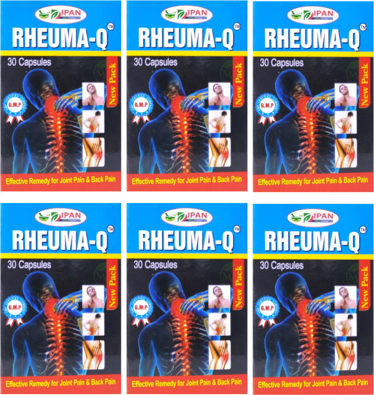 Rheuma-Q 100% AYURVEDIC CAPSULE FOR PAIN RELIEF PACK OF 6 Capsules(6 x 30 Patches)
