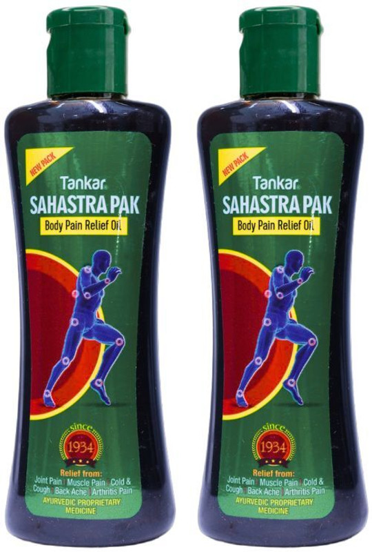Tankar Sahastra Pak Body Pain Relief Oil for Joints and Back Pain Liquid(2 x 110 ml)