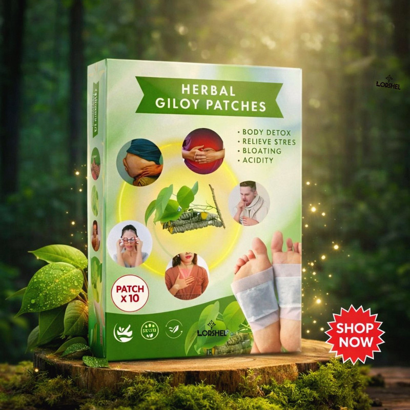 Ridoy Herbal Giloy Patches | Foot Pads | Max Foot Detox Strength - Easy Overnight Foot Plaster & Patch(10 Patches)