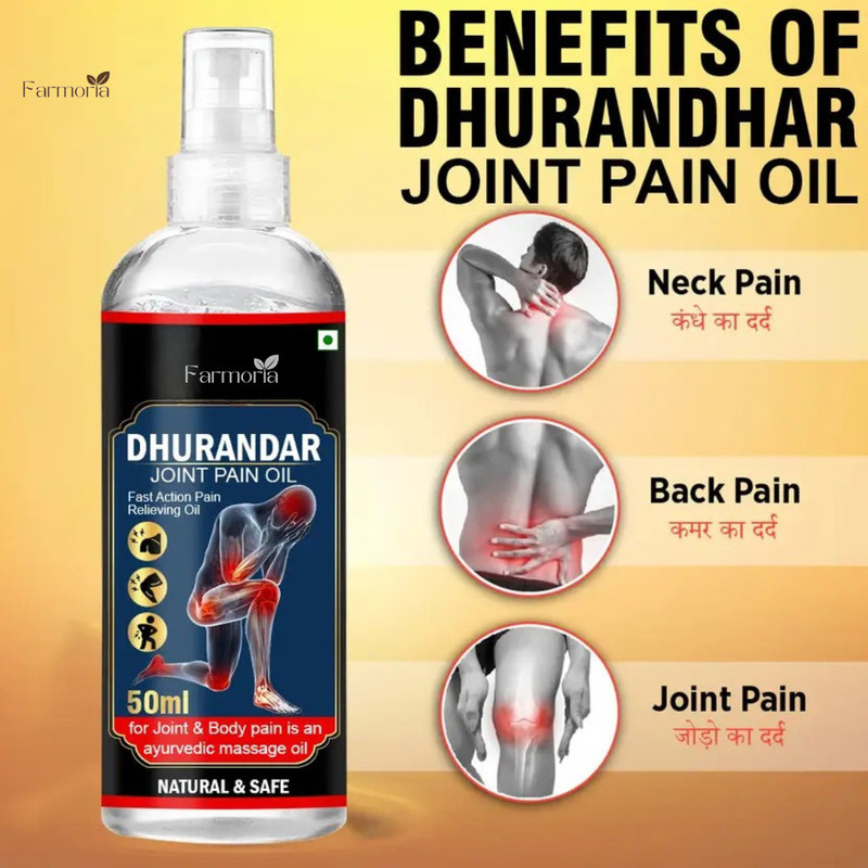 FARMORIA DHURANDHAR JOINT PAIN OIL Fast Action Herbal Care Wellness Oil Spray(100 ml)