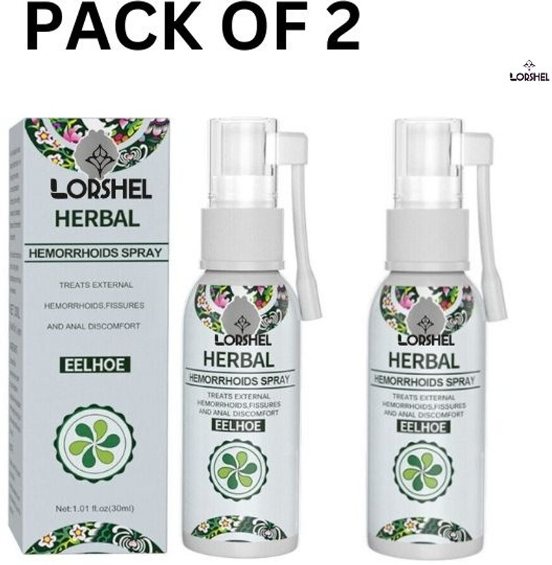 LORSHEL eelhoe Hemocare Spray for Piles 50ml*2 Liquid(2 x 50 ml)