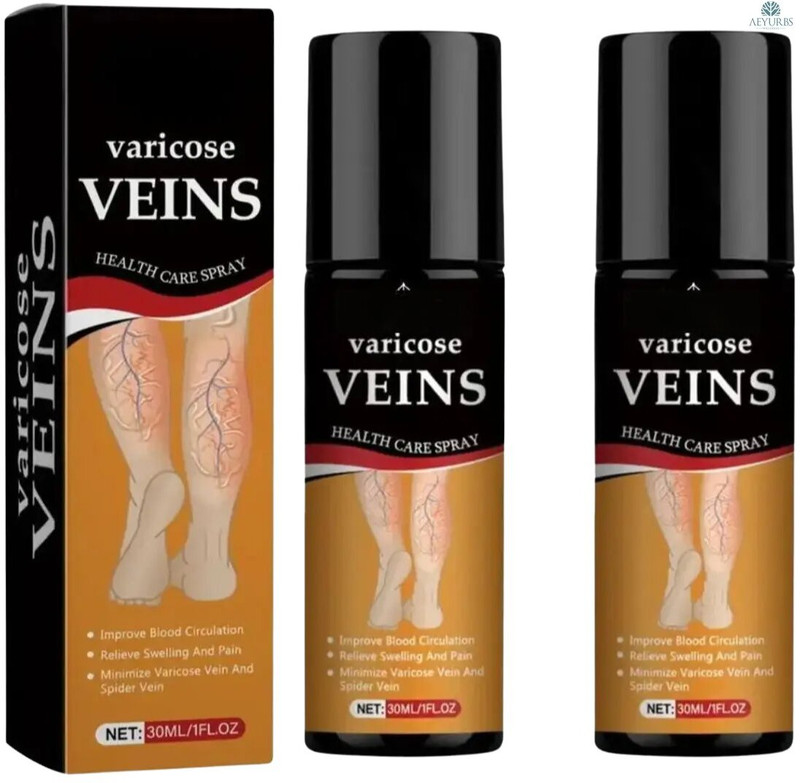 AEYURBS Varicose Vein Relief Spray | Supports All Day Long Freshness Liquid(2 x 50 ml)