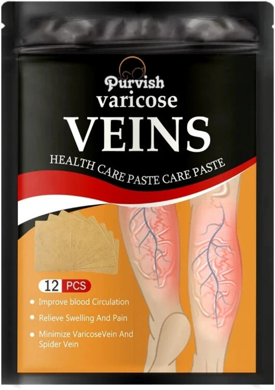 purvish Varicose Veins Patch | Pain Relief Patches for Swelling, Muscle & Joint Pain Plaster & Patch(12 Units)