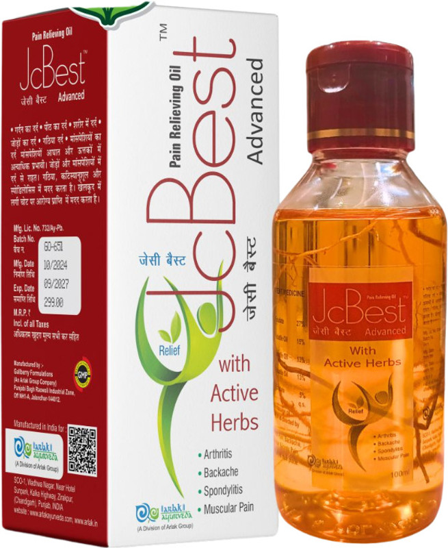 arlak JcBest Advance Pain Relieving Oil For Joint Pain, Muscle Pain & Arthritis Relief Liquid(100 ml)
