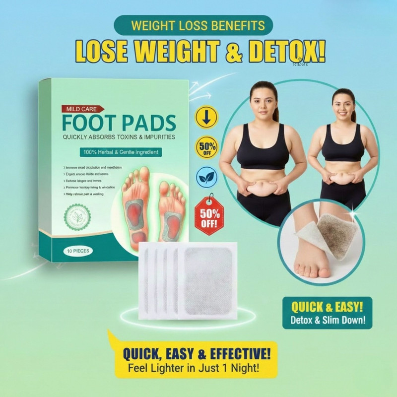 Ridoy Foot Pads Weight Loss | Foot Pads | Trending - Calming Herbal Effect For Reduced Plaster & Patch(10 Patches)