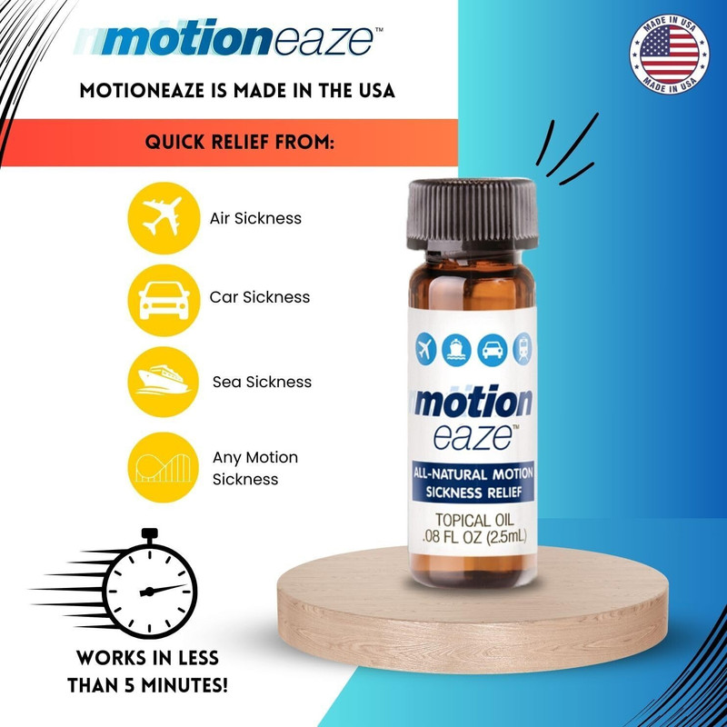 MotionEaze Sickness Relief, All-Natural Topical Liquid Liquid(2.5 ml)