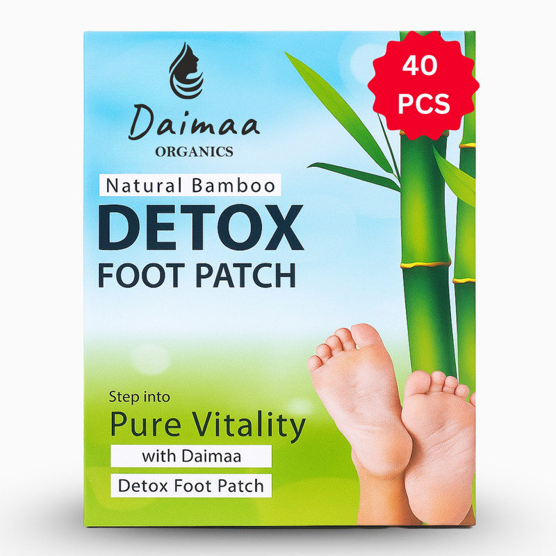 Daimaa Organics Detox Foot Patch Pain Stress Relief Body Cleansing Toxins Remover Adhesive Pads Plaster & Patch(40 x 1 Patches)
